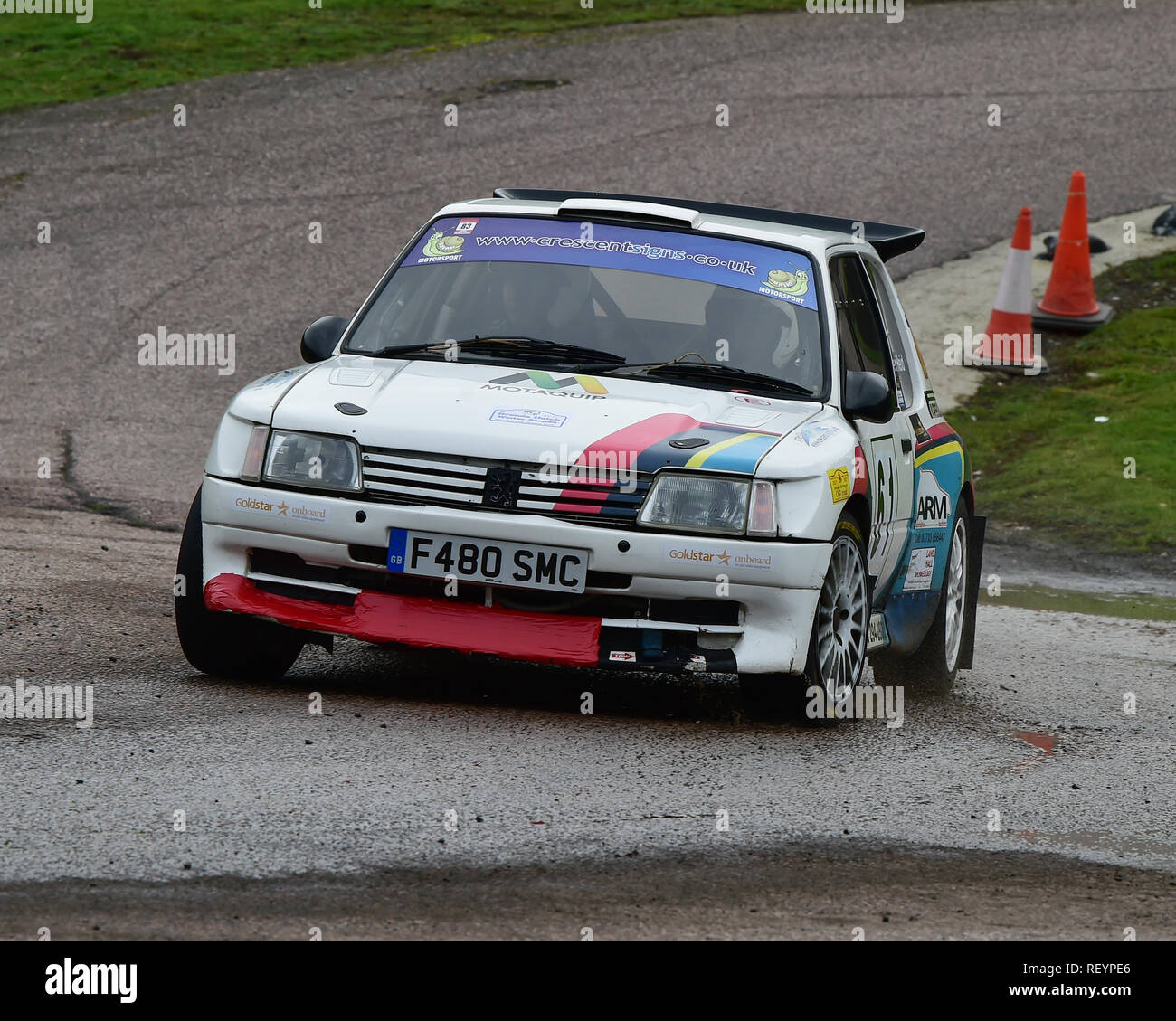 Andy Reid, Alex Reid, Peugeot 205 Maxi, MGJ Rally Stages, Chelmsford ...