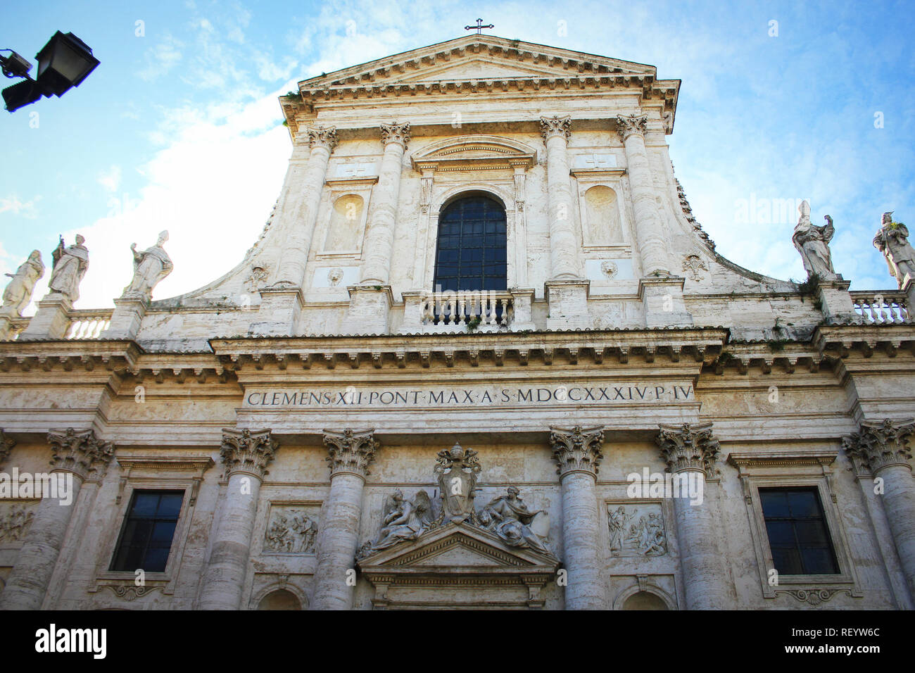 Exterior view of San Giovanni Battista dei Fiorentini church at Rome