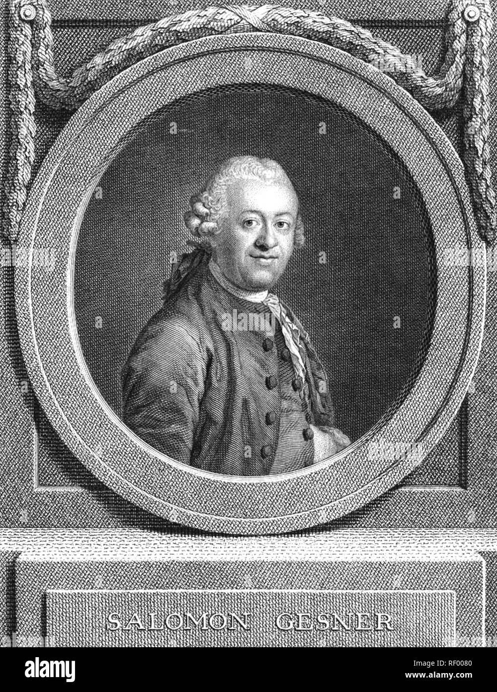 SALOMON GESSNER (1730-1788) Swiss poet and painter Stock Photo