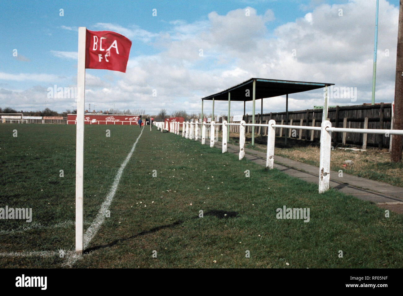 General view of Boldon Colliery Association FC Football Ground, Boldon Colliery, South Tyneside, pictured on 2nd April 1994 Stock Photo