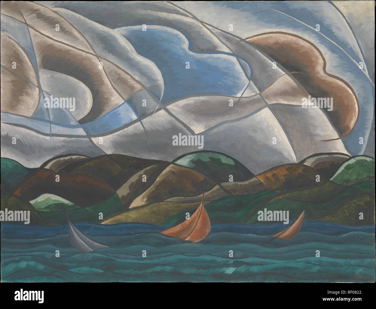 Arthur Dove (American, Canandaigua, New York 1880â€“1946 Huntington, New York ) Clouds and Water, 1930 Oil on canvas, with selective varnish; 29 5/8 x 39 5/8 in. (75.2 x 100.6 cm) The Metropolitan Museum of Art, New York, Alfred Stieglitz Collection, 1949 (49.70.40) http://www.metmuseum.org/Collections/search-the-collections/488484 Stock Photo