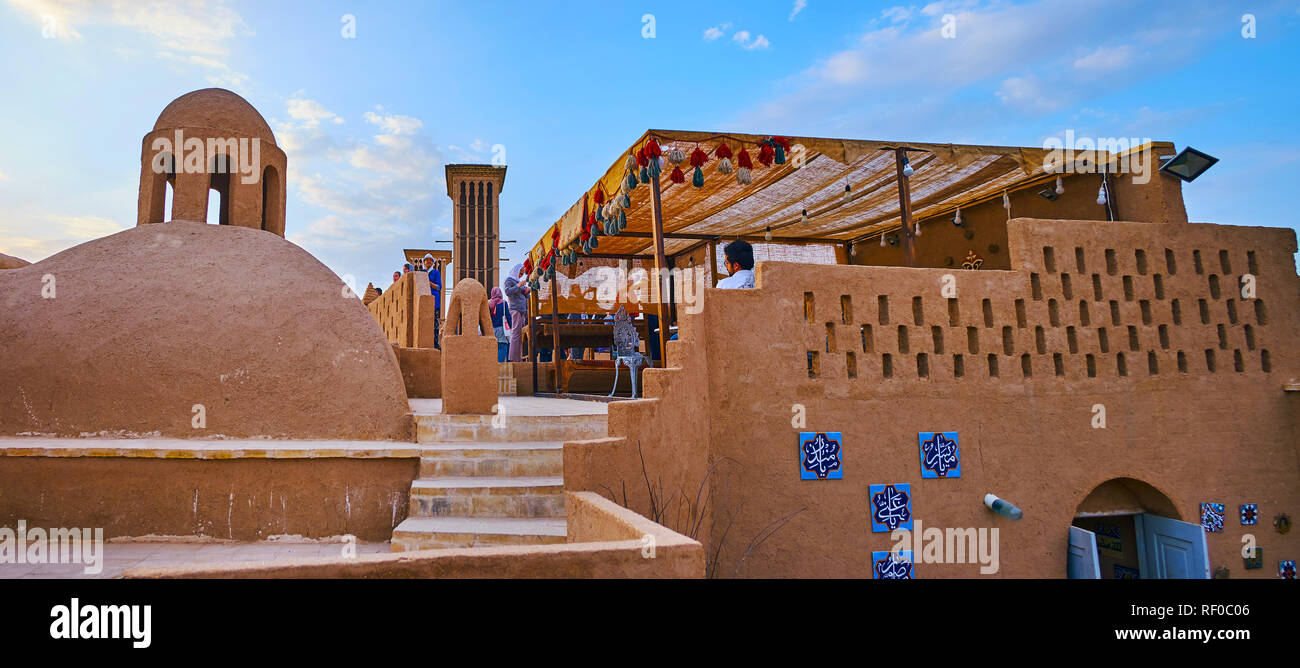 YAZD, IRAN OCTOBER 18, 2017 Yazd Art House boasts the restaurant on