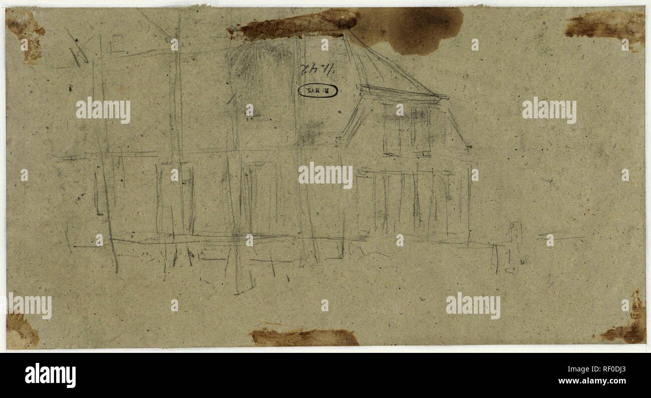 Van Rappard Family Sketch of a house. Draughtsman: Anthon Gerhard Alexander van Rappard ...
