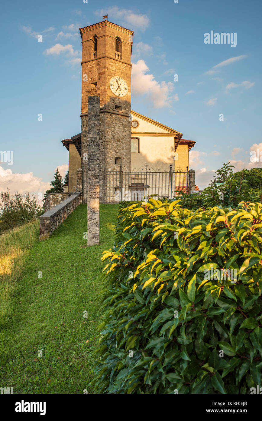Ancient parish church and Castle of Buja. Udine Stock Photo - Alamy