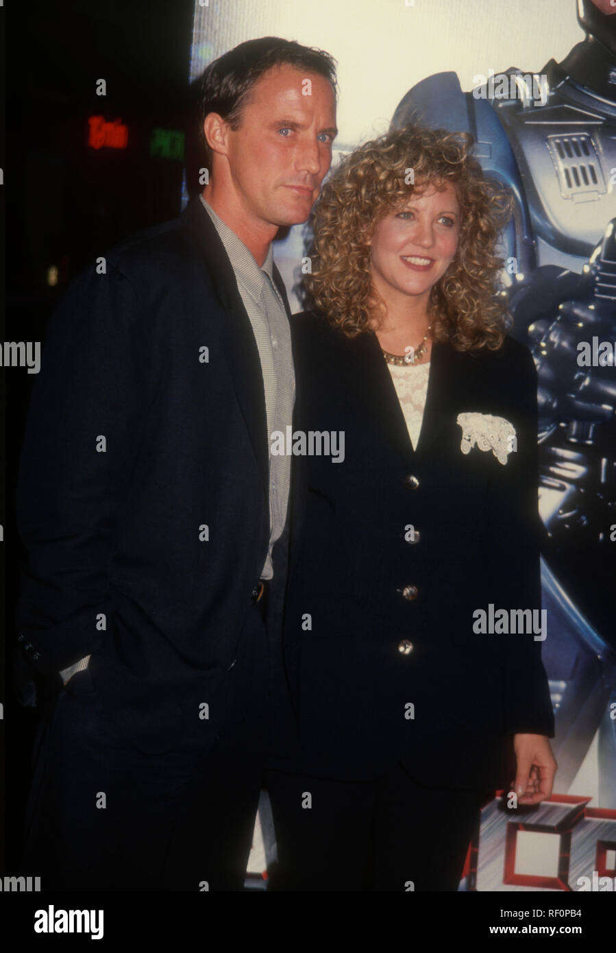 HOLLYWOOD, CA - OCTOBER 26: Actor Robert John Burke and actress Nancy Allen attend 'Robocop 3' Premiere on October 26, 1993 at Hollywood Galaxy Theatre in Hollywood, California. Photo by Barry King/Alamy Stock Photo Stock Photo