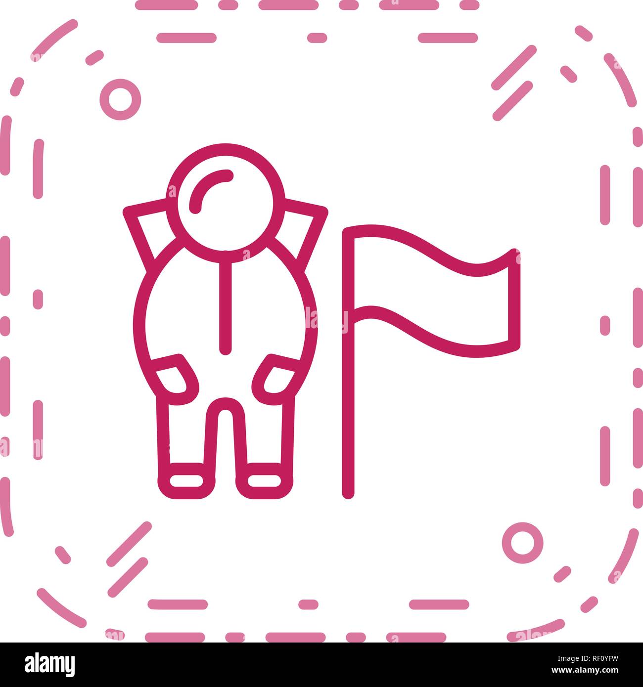 Man With Flag Vector Icon Sign Icon Vector Illustration For Personal And Commercial Use... Clean Look Trendy Icon... Stock Vector