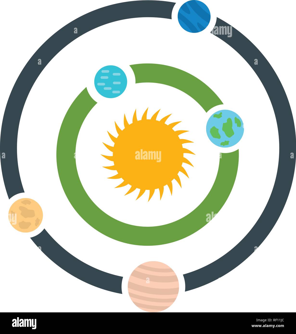 Solar System Vector Icon Sign Icon Vector Illustration For Personal And ...