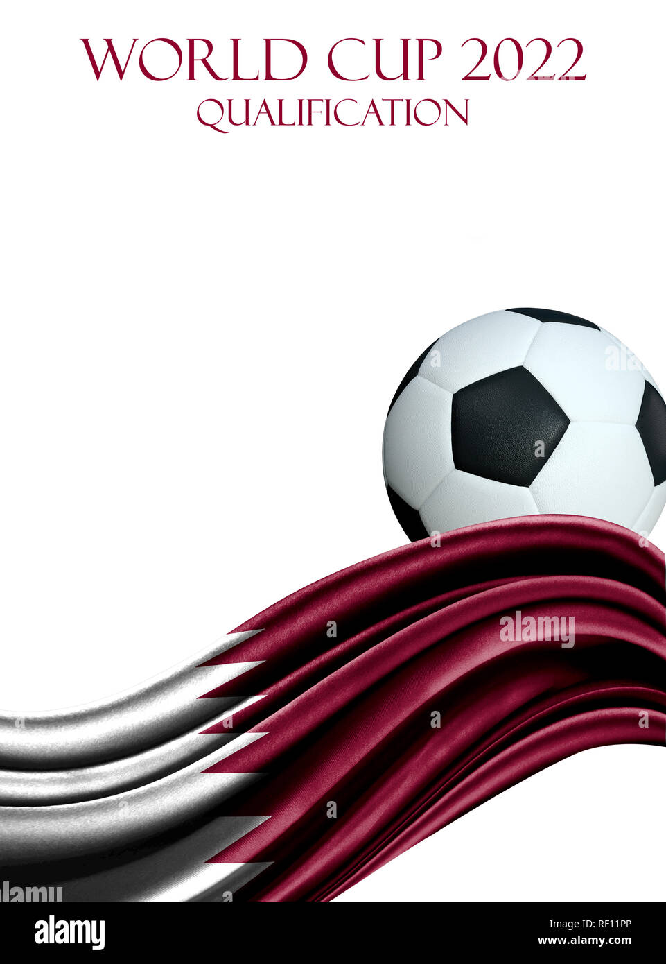 It was the eleventh world cup match ball made by the german sports equipment maker; World Cup 2022 Ball - Qatar Wavy Flag With Soccer Ball On White Background With Space For Your Text World Cup 2022 In Qatar Stock Photo Alamy
