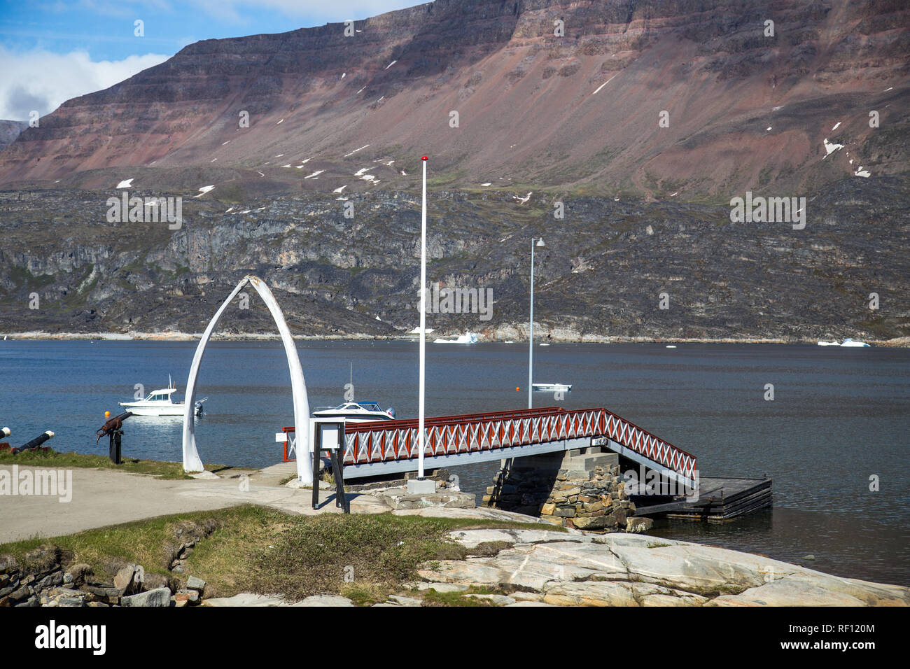 Jetty In Qeqertarsuaq Greenland Stock Photo Alamy