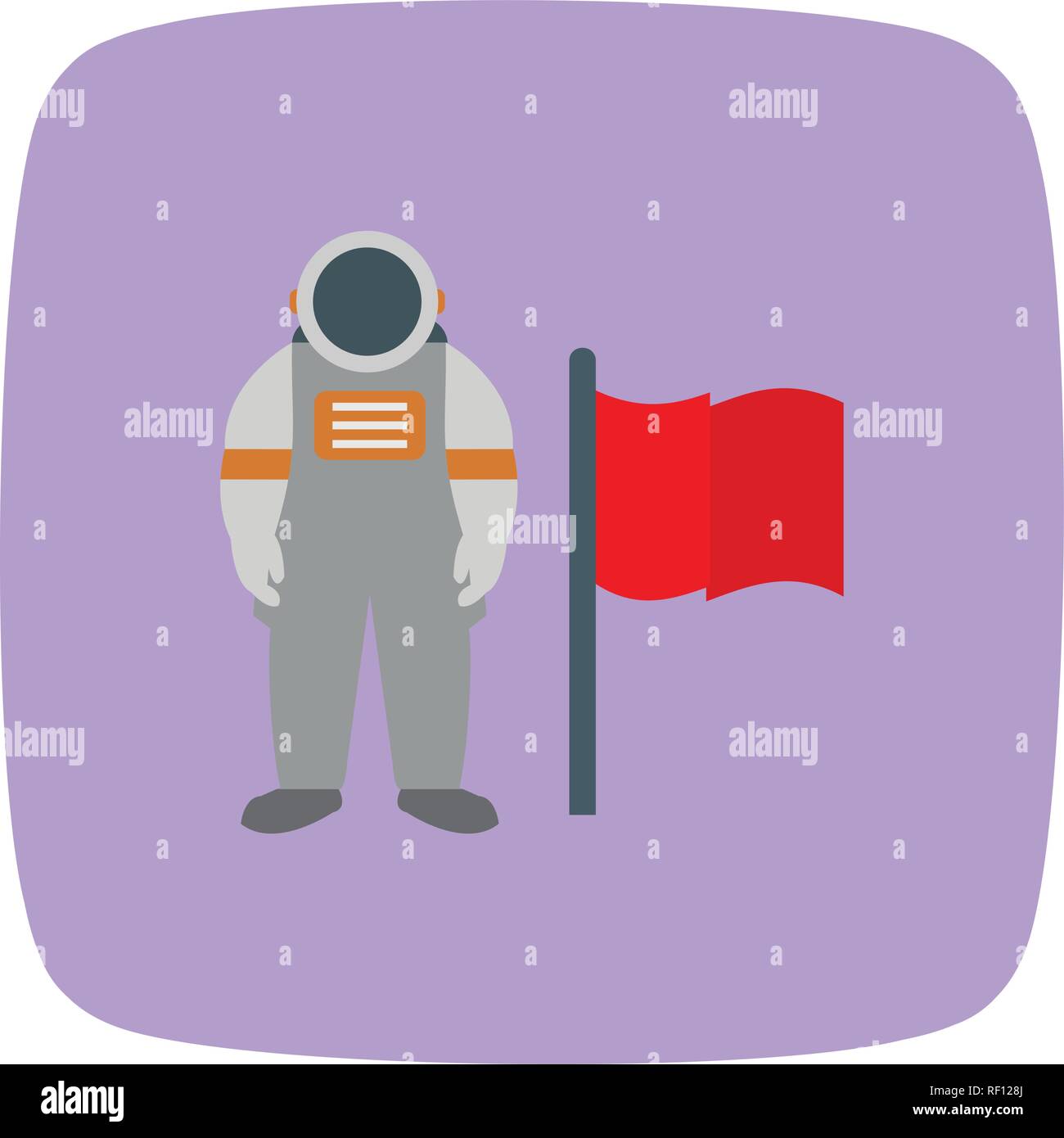Man With Flag Vector Icon Sign Icon Vector Illustration For Personal And Commercial Use... Clean Look Trendy Icon... Stock Vector
