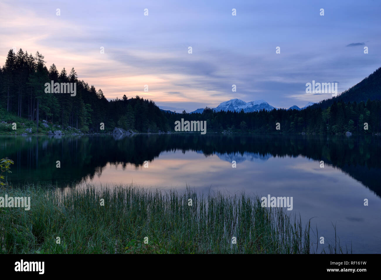Germany, Bavaria, Berchtesgadener Land, Lake Hintersee Stock Photo