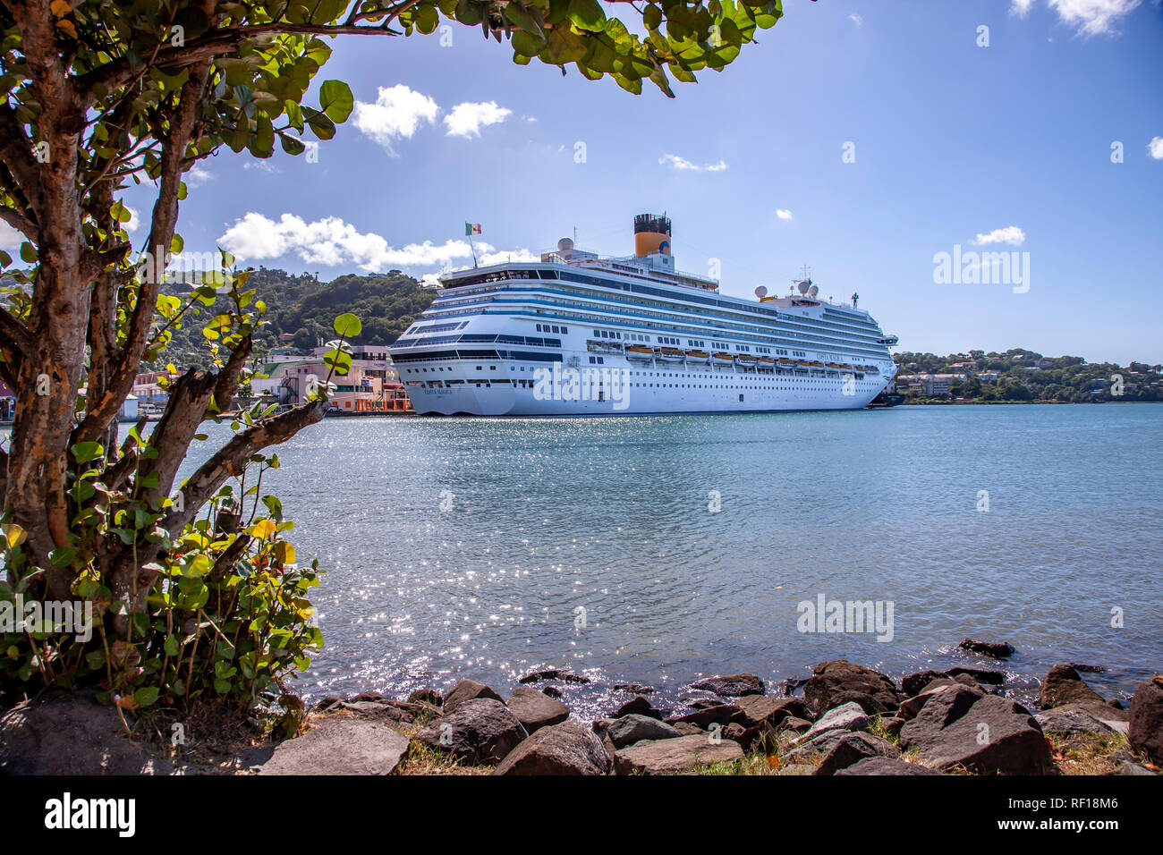 Castries  Saint Lucia one of the Windward Island in the Caribbean. Stock Photo