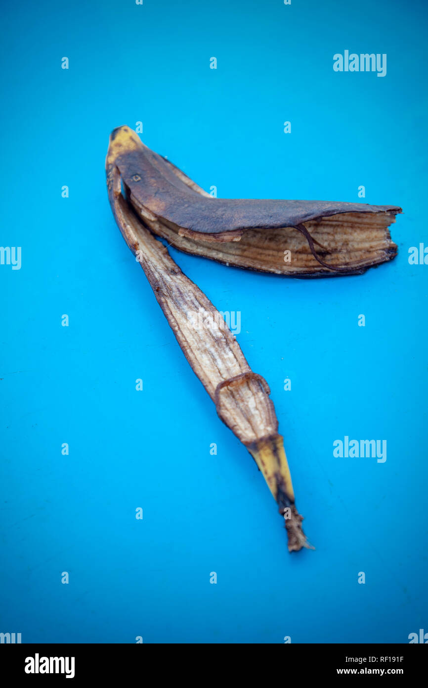 Old Banana Skin Stock Photo