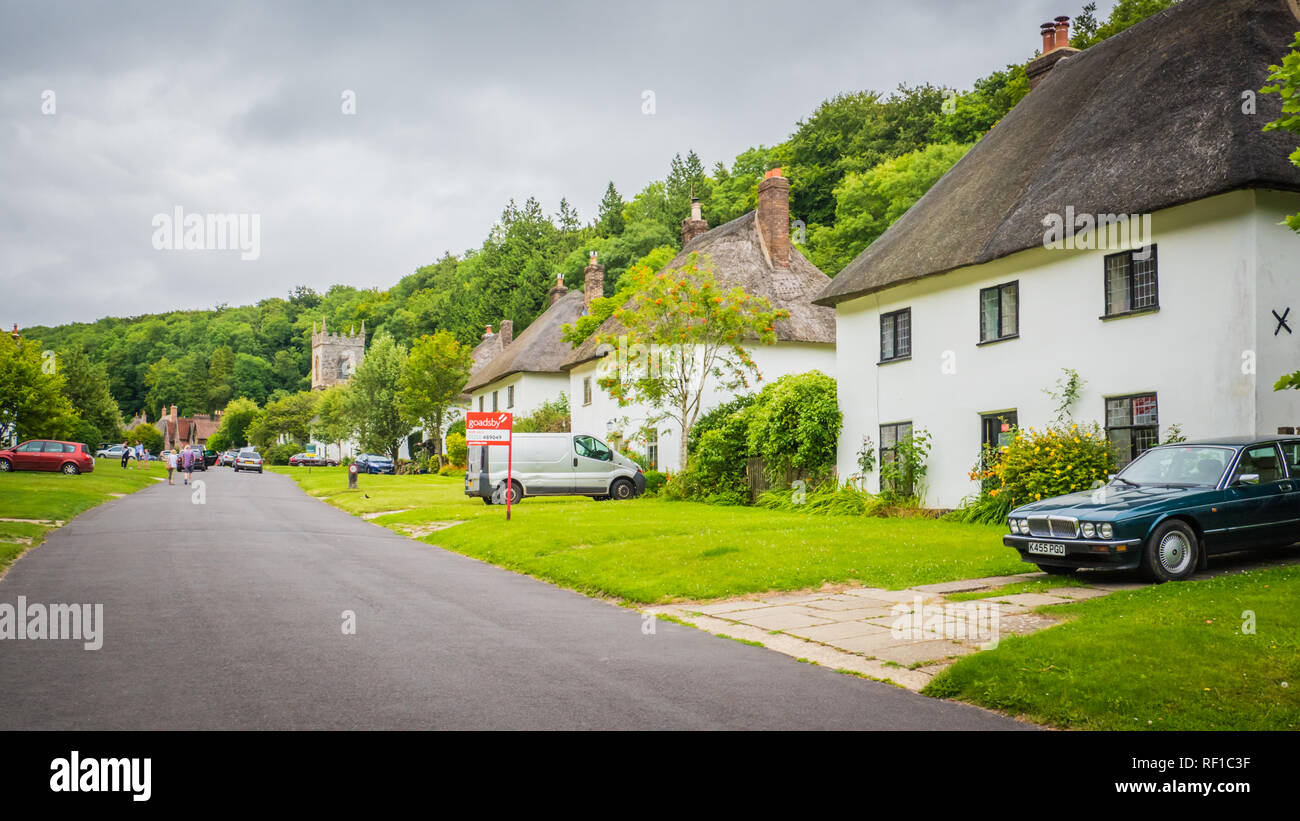 Milton Abbas, Dorset / UK 07 11 2017 Old Medieval English village in