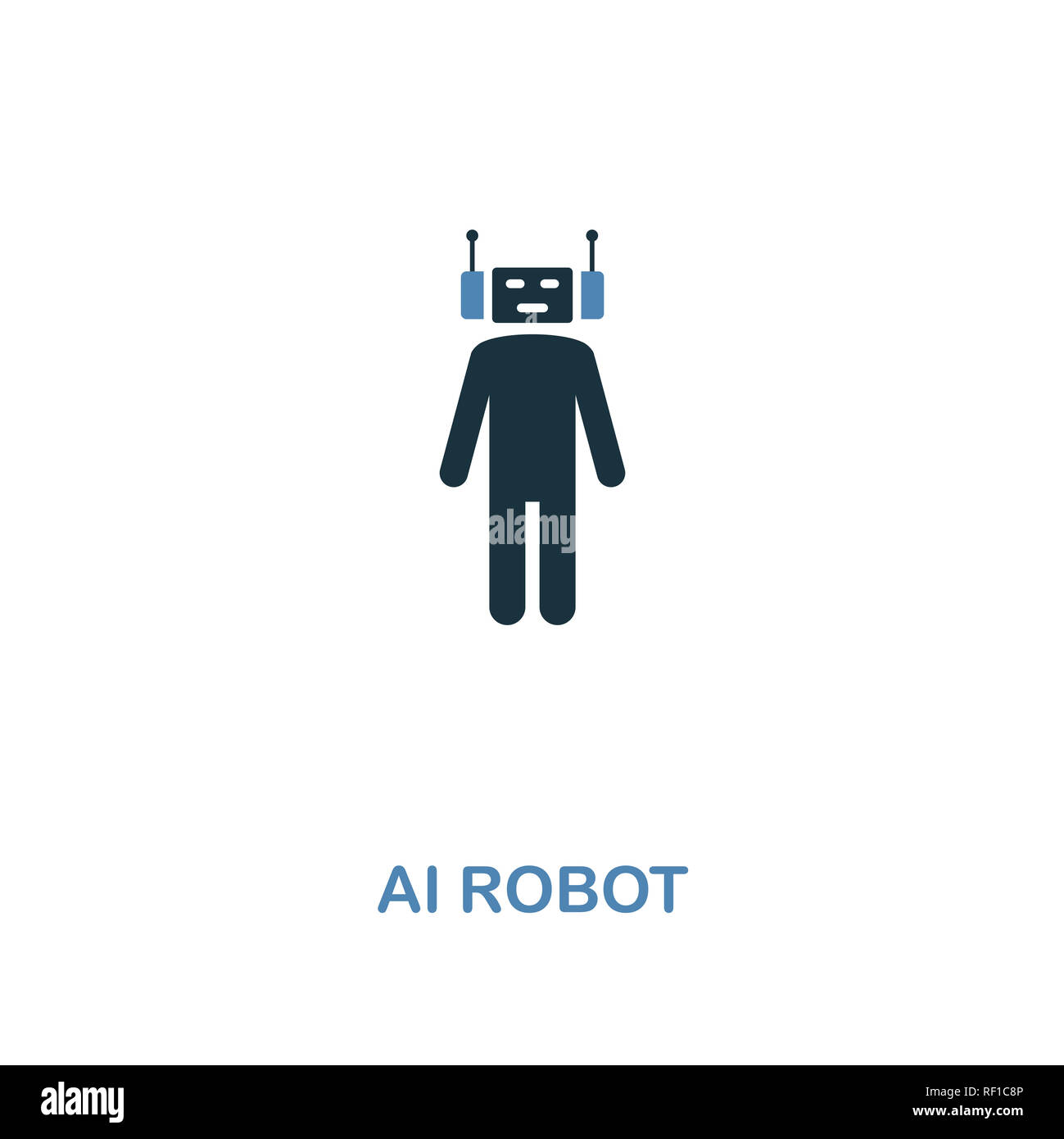 Ai Robot icon in two colors design. Premium style design from ...
