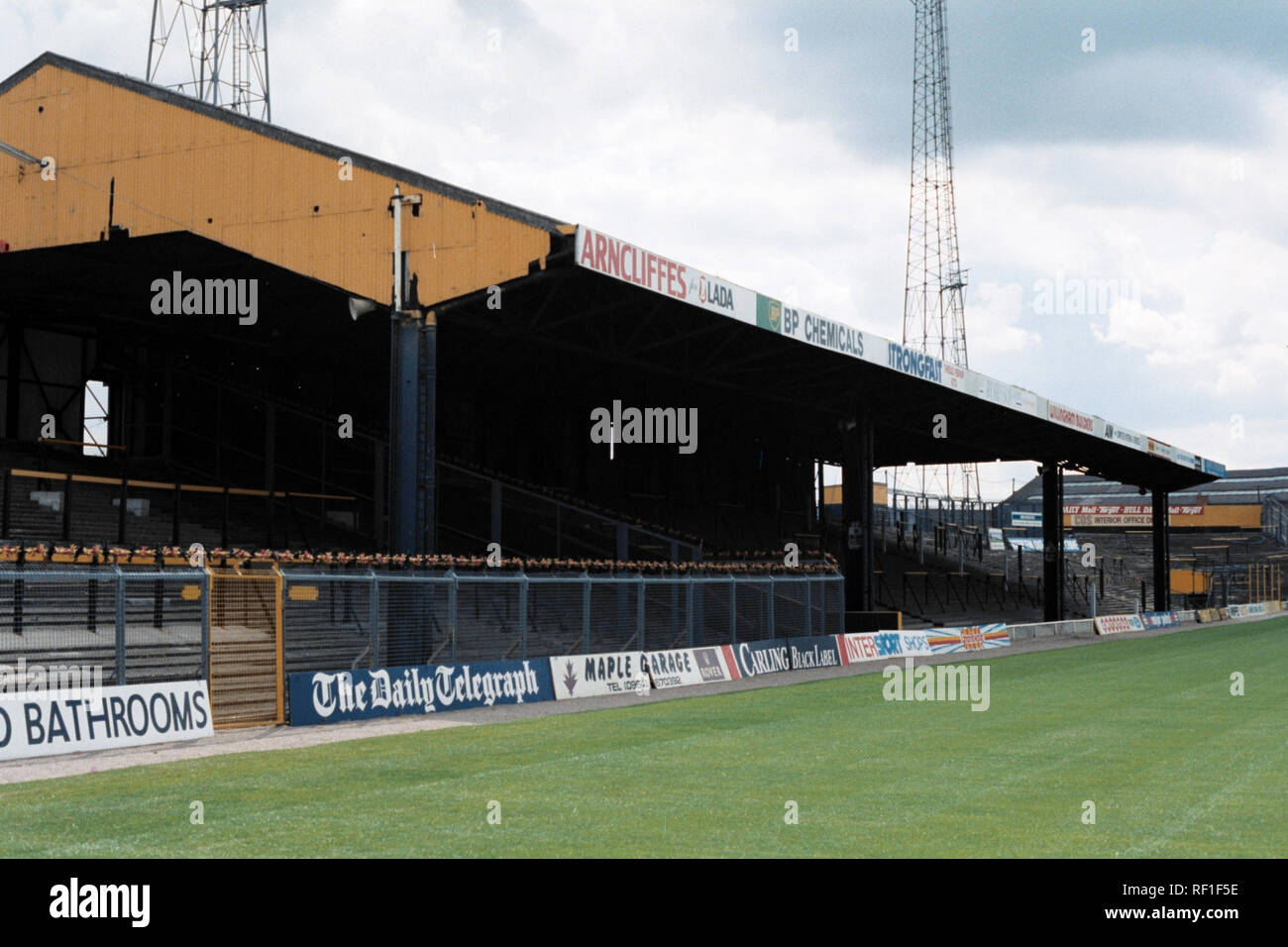 General view of Hull City FC Football Ground, Boothferry Park, Hull, East Riding of Yorkshire, pictured on 16th July 1991 Stock Photo