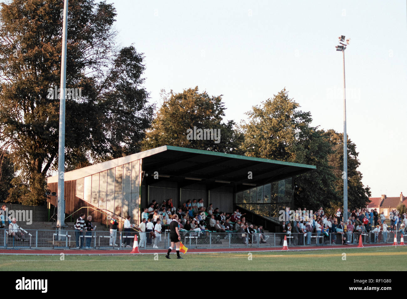 The main stand at Ilford FC Football Ground, Cricklefields Athletic