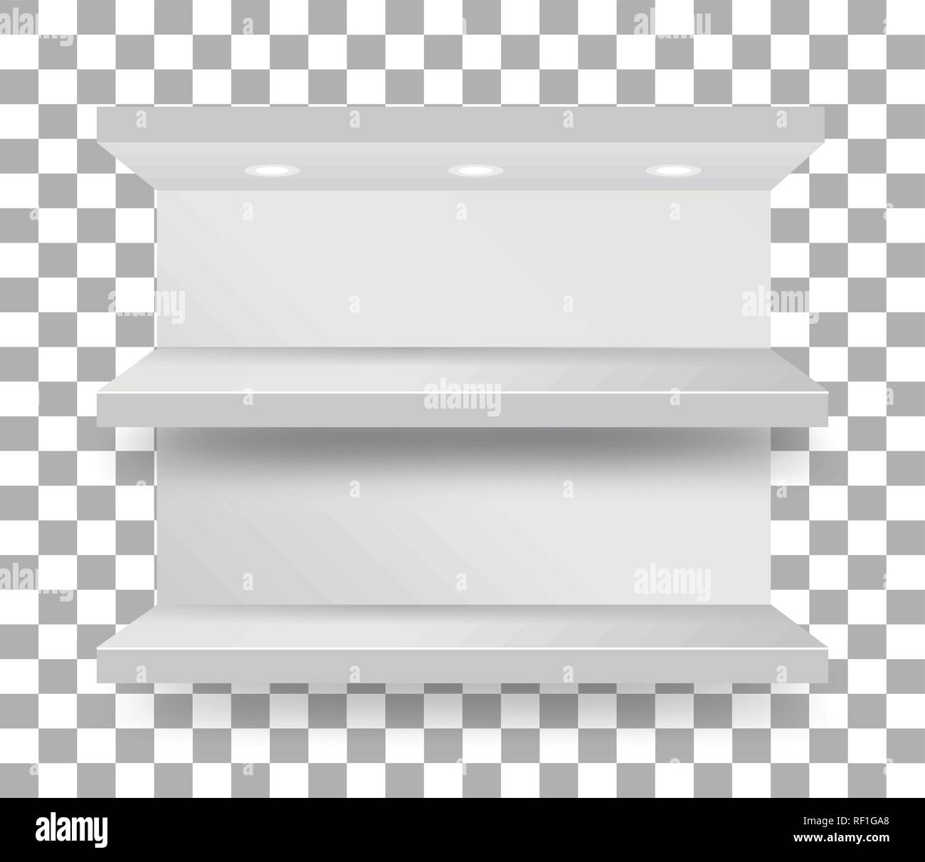 Empty shelves in supermarket in Stock Vector Images - Alamy