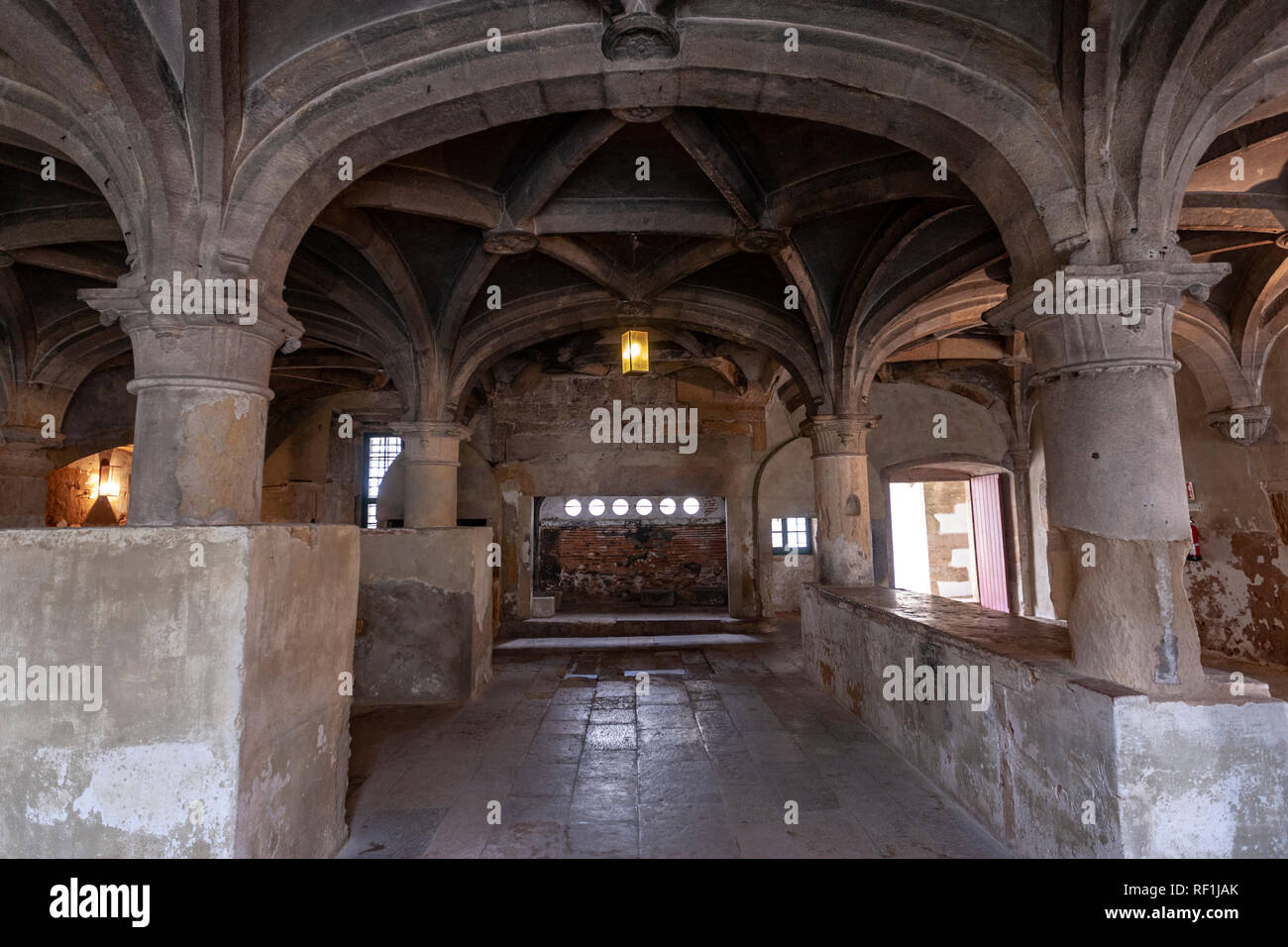 Tomar Monastery Kitchen, Convent of Christ, Tomar, Portugal Stock Photo