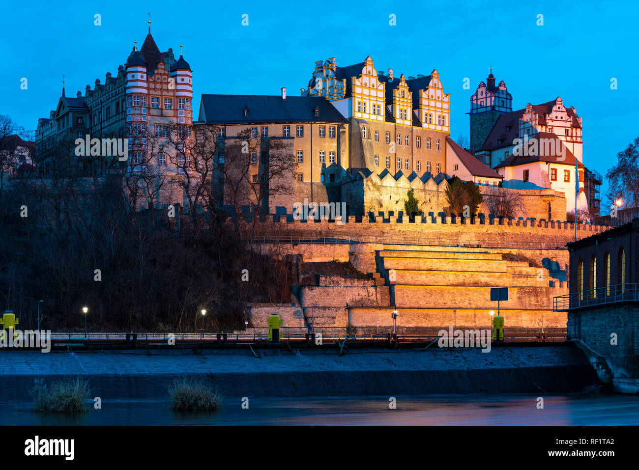 A view on the Bernburg Castle. Stock Photo