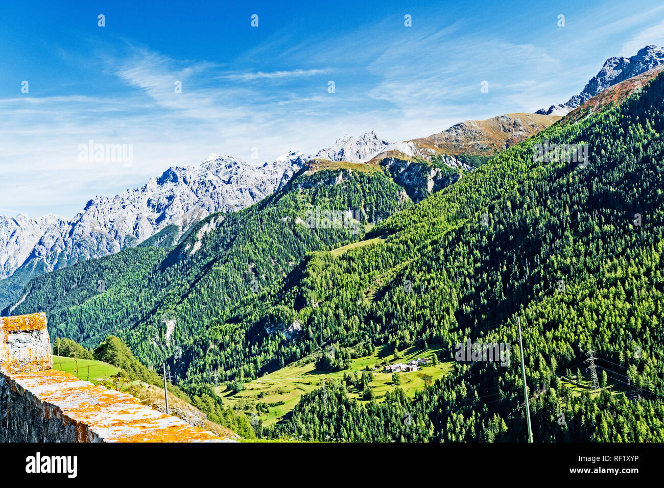 Switzerland: Mountains in autumn; Schweizer Berge im Herbst Stock Photo