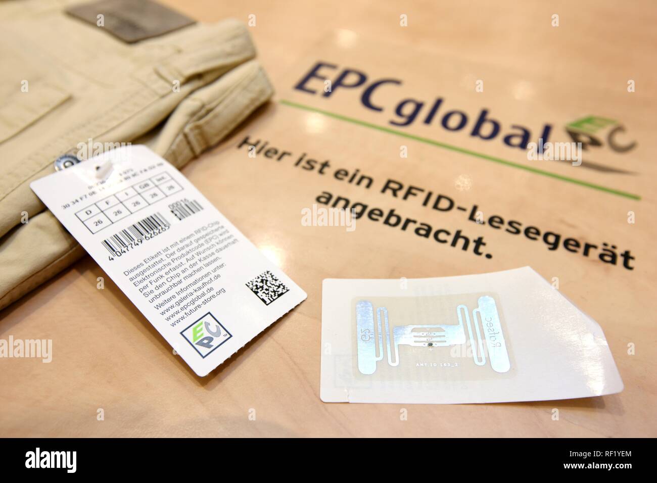 RFID, Radiofrequency identification, clothing tags, Galeria Kaufhof