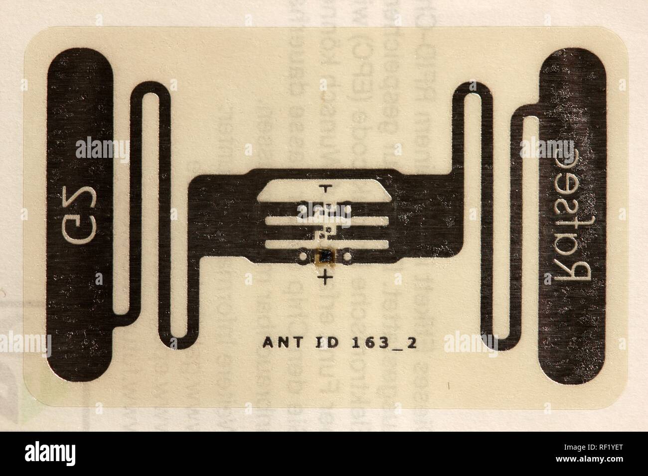 RFID, Radiofrequency identification, EPC clothing tag Stock Photo Alamy