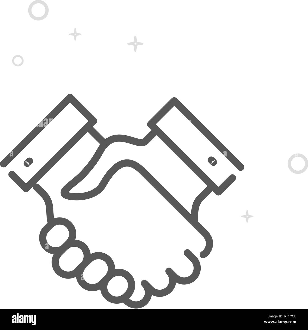 Handshake Vector Line Icon. Agreement, Deal Symbol, Pictogram, Sign ...