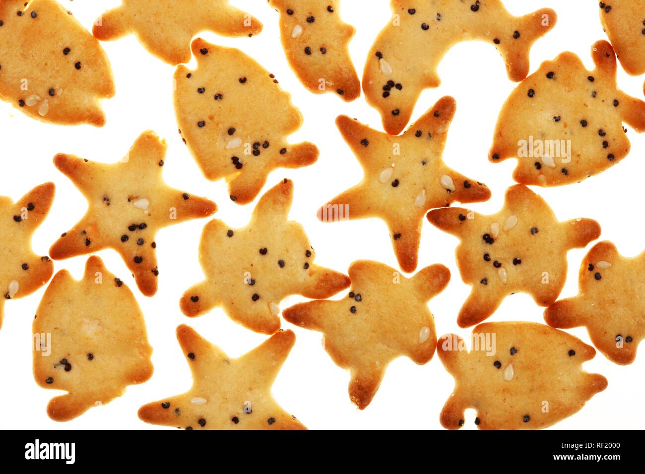 Salty snacks, crackers Stock Photo