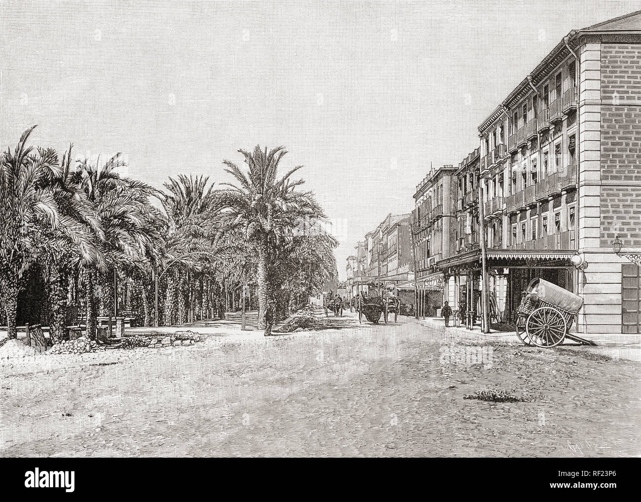 The Explanada de Espana, aka Paseo de la Explanada, Alicante, Spain