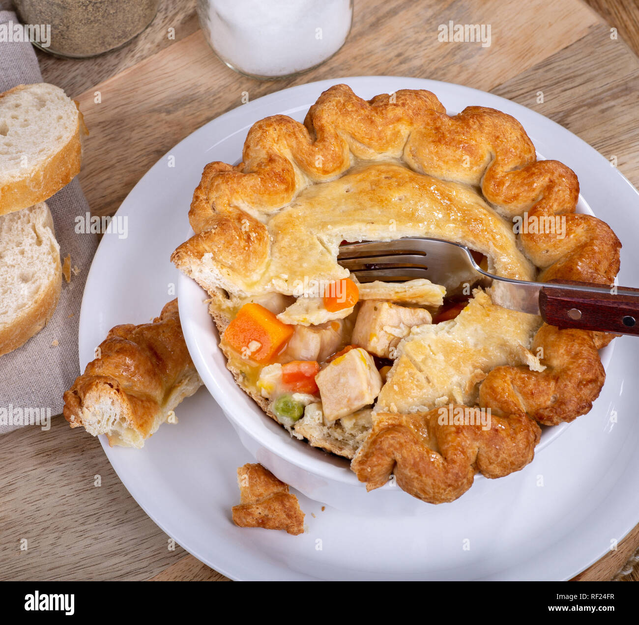 Chicken pie above hi-res stock photography and images - Alamy
