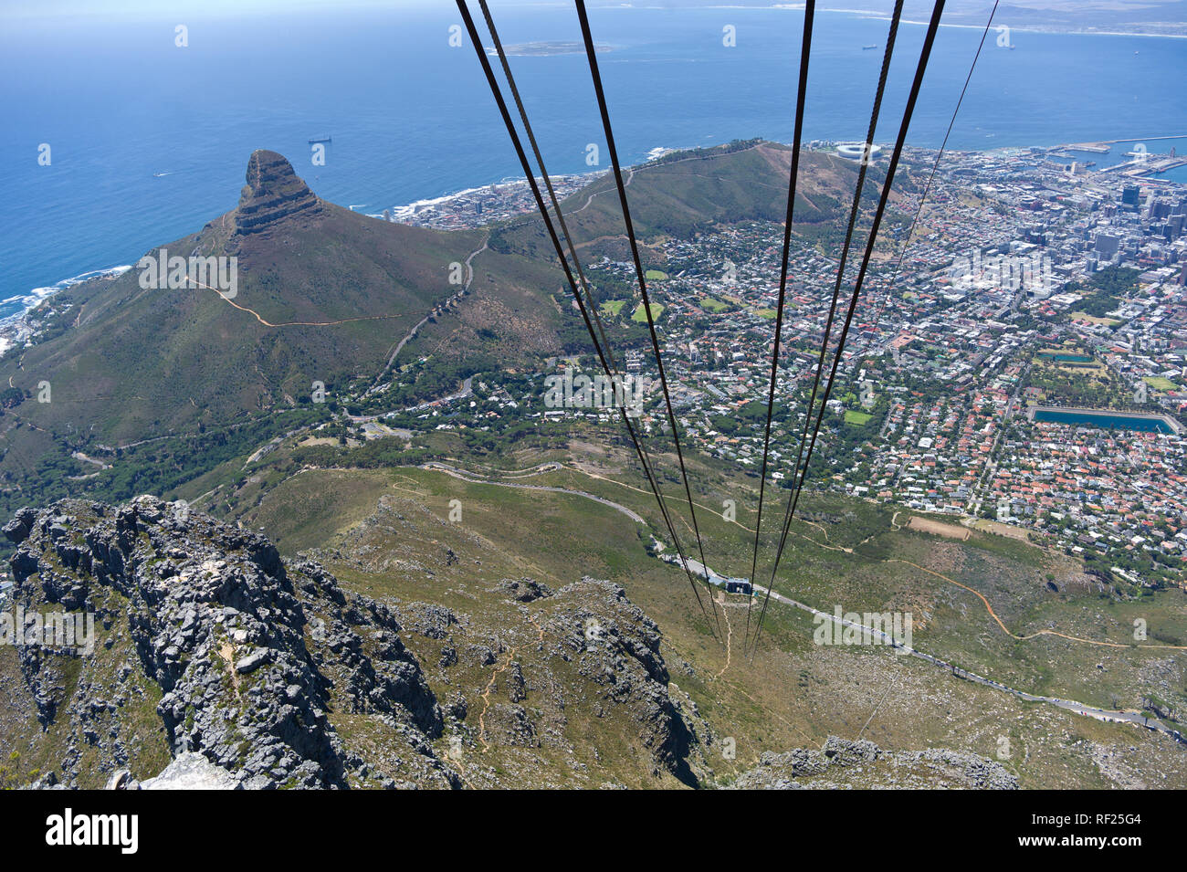 The Table Mountain cable car is one way to get to the top of the