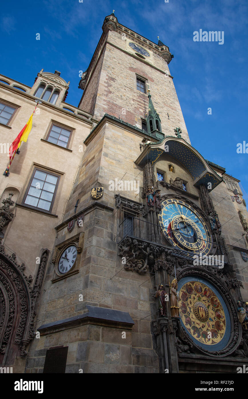 Old Town Hall Astronomical Clock Stock Photo Alamy