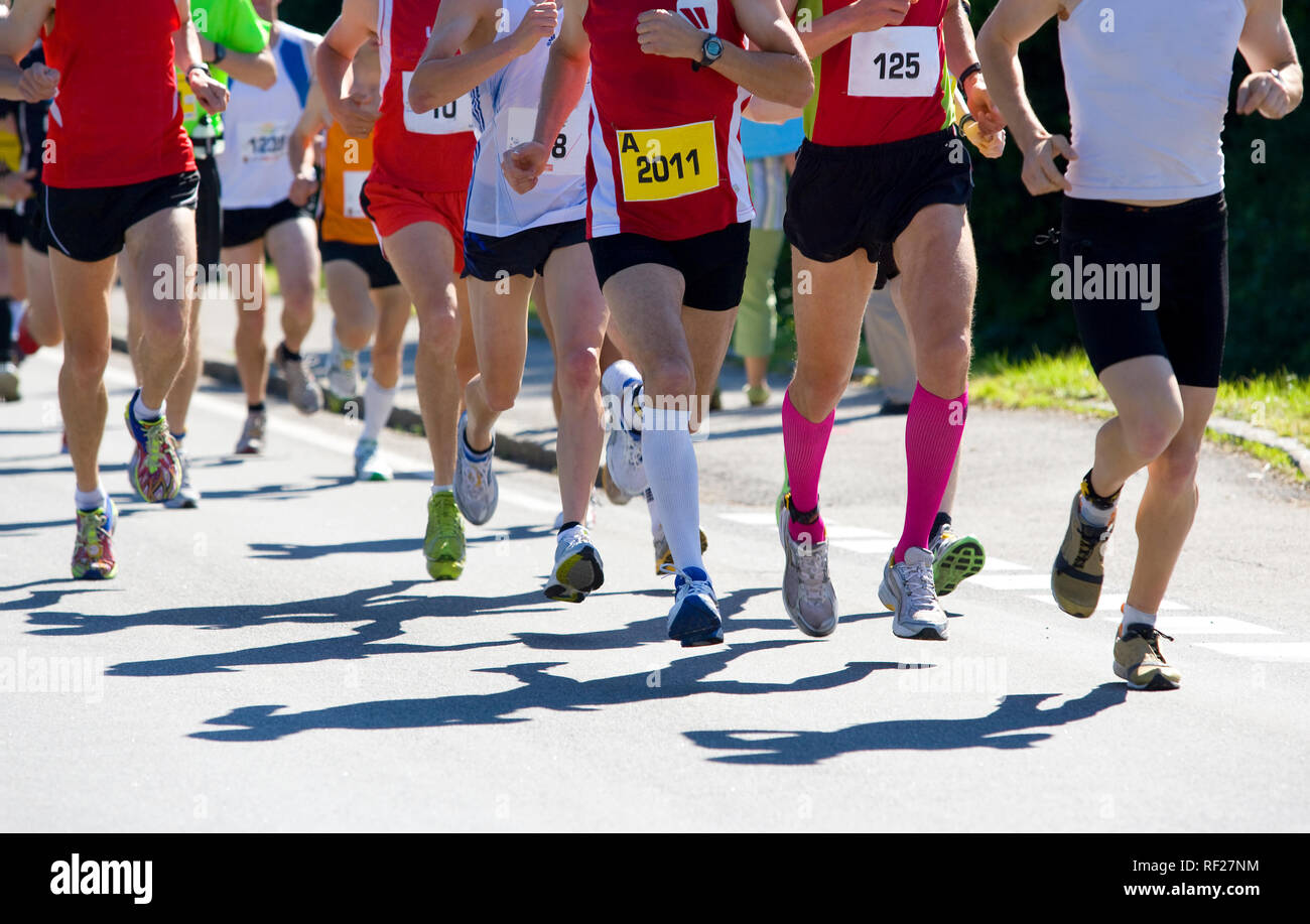 Half Marathon, runner Stock Photo