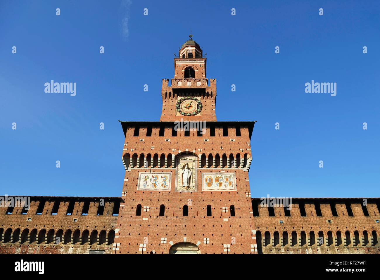 Castello Sforzesco, Sforza Castle, Milan, Lombardy, Italy Stock Photo