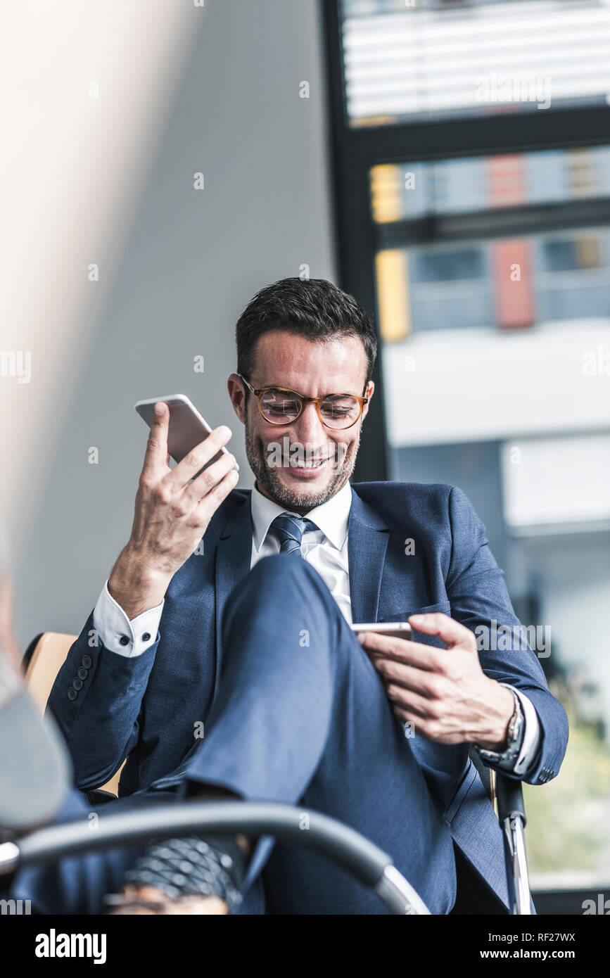 Businessman talking on the phone Stock Photo