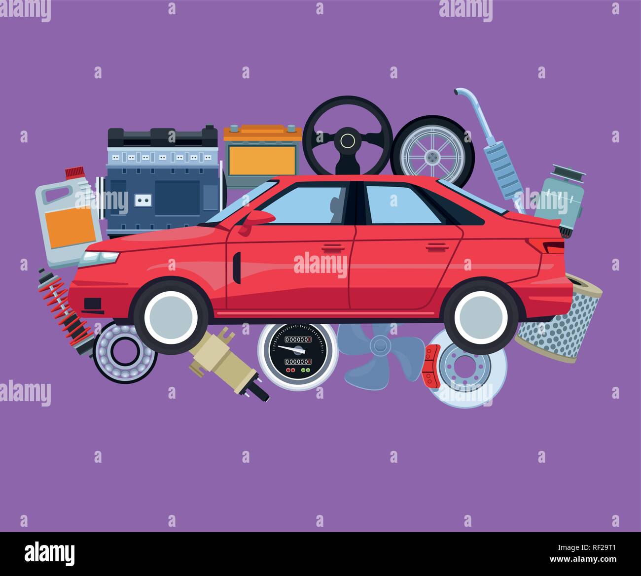 Car factory and parts Stock Vector Image & Art Alamy