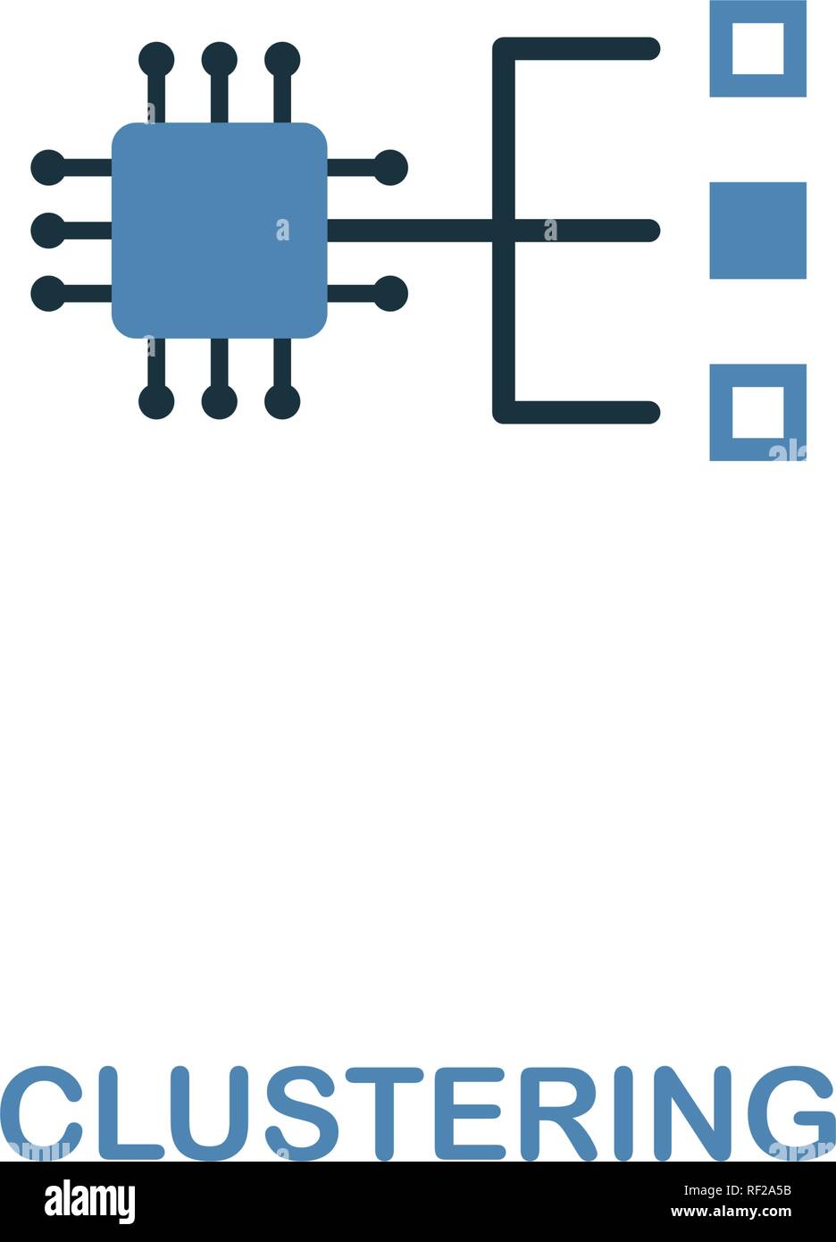 Clustering icon in two colors design. Premium style design from ...