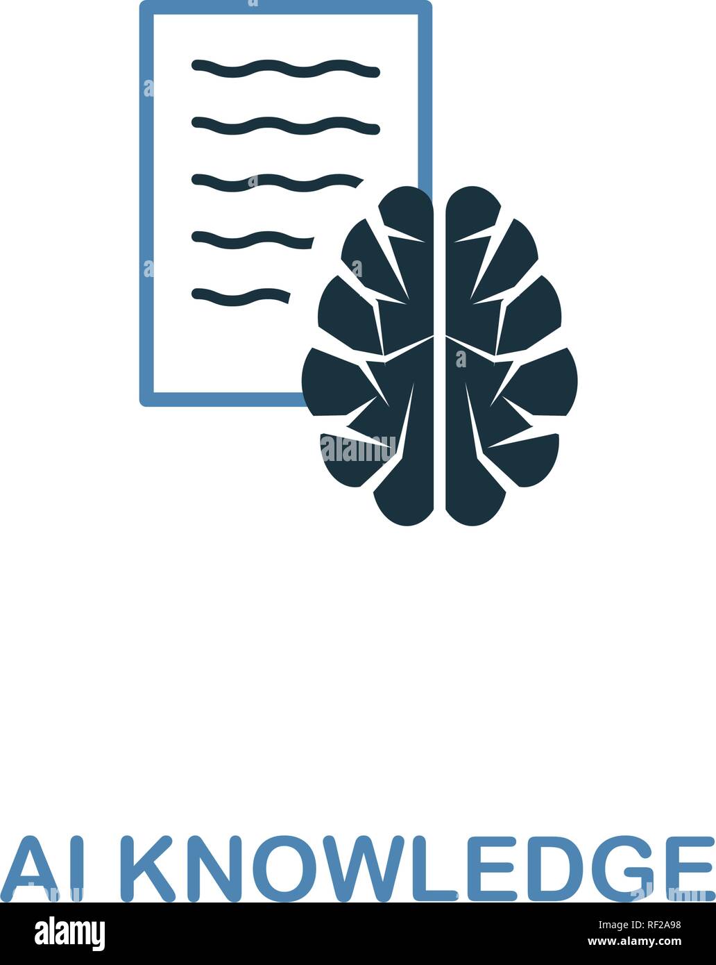 Ai Knowledge icon in two colors design. Premium style design from ...