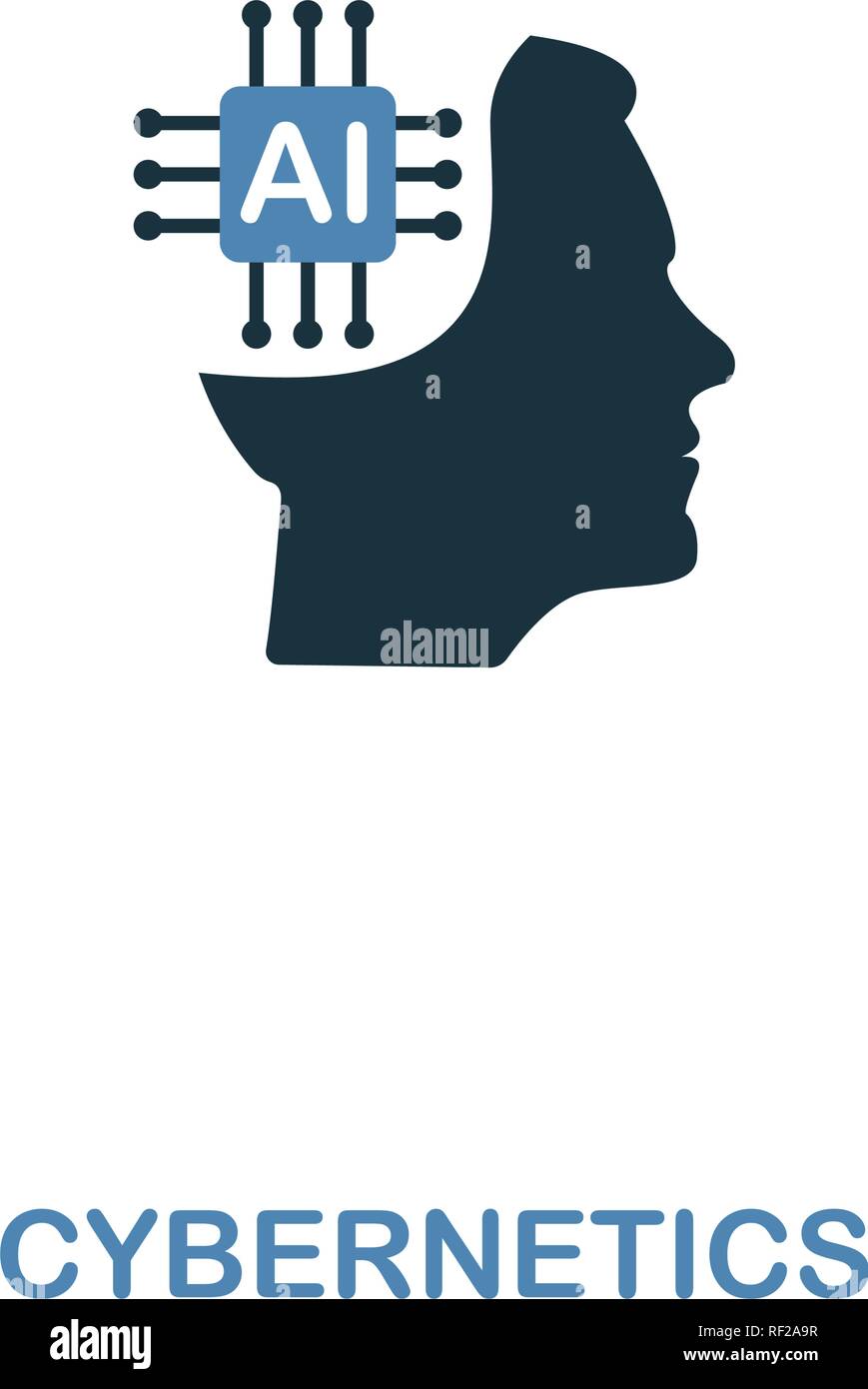 Cybernetics icon in two colors design. Premium style design from ...