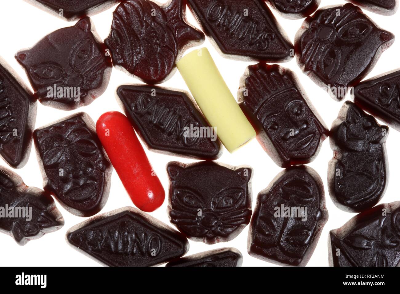 Sweets, assorted liquorice or licorice jujubes, jellies Stock Photo Alamy