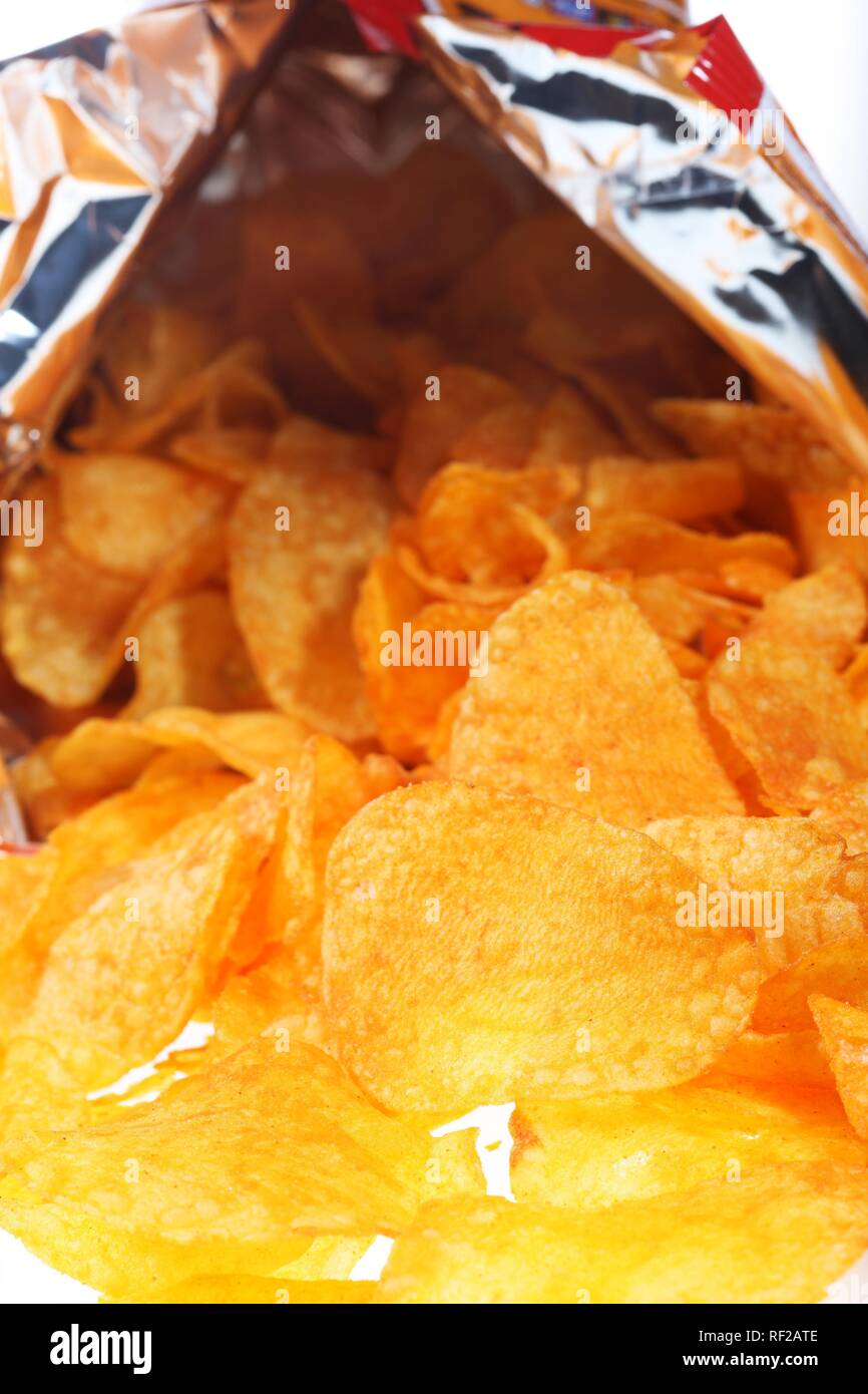 Potato chips flavoured with paprika powder Stock Photo Alamy