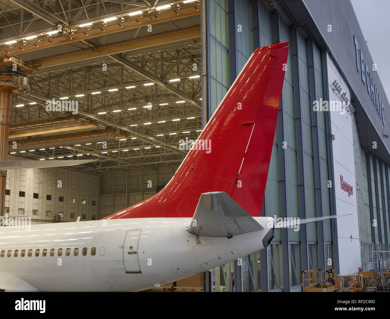 Plane hangar Stock Photo