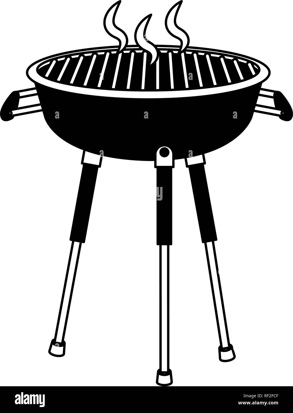 Bbq grill isolated in black and white Stock Vector Image & Art - Alamy
