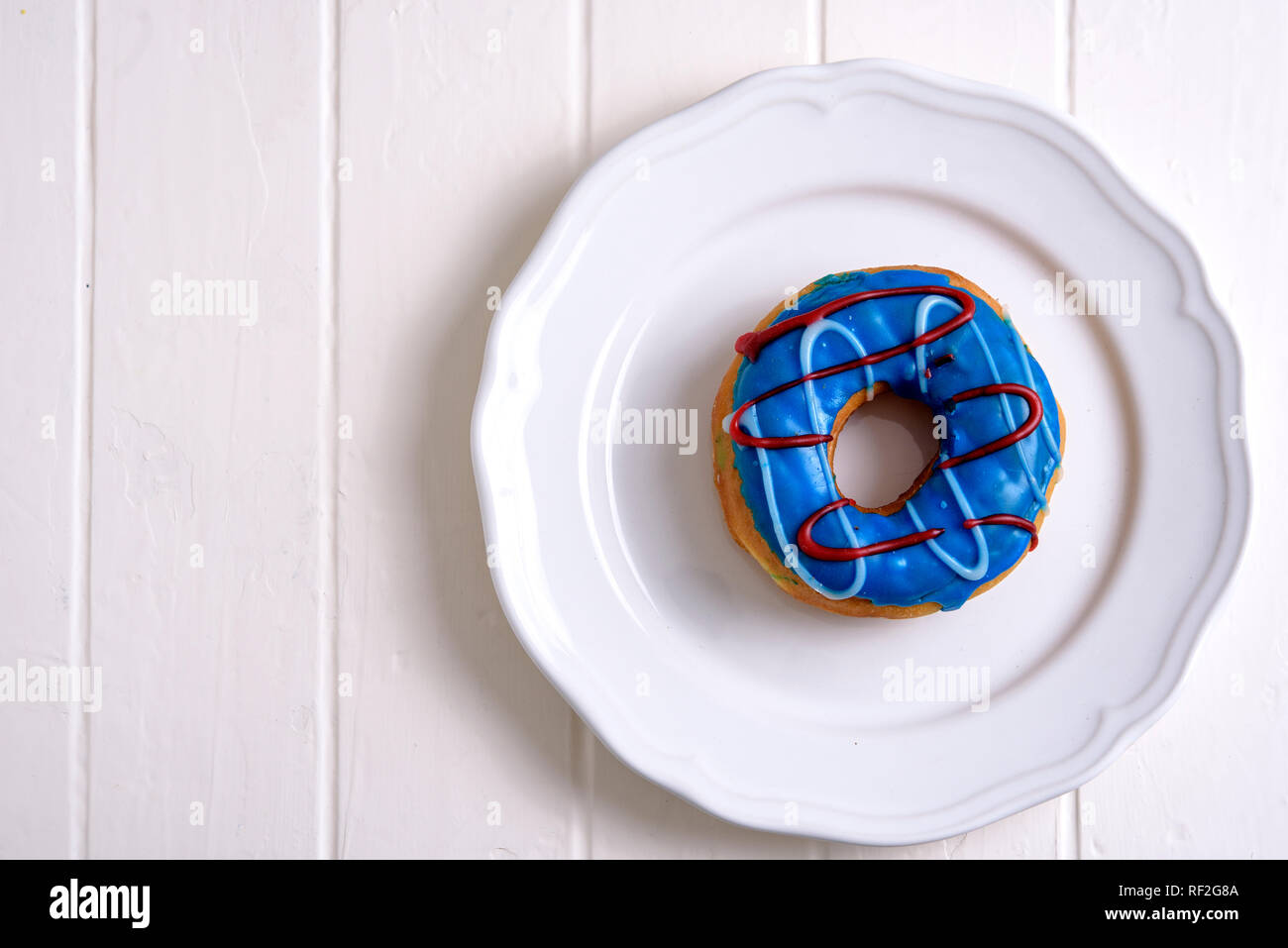 Colorful Donuts with Coffee Stock Photo
