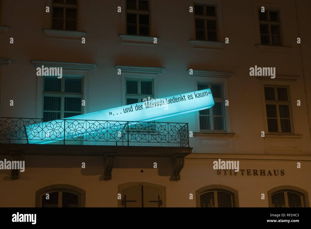 Linz, Europäische Kulturhauptstadt 2009, Stifterhaus - Linz, European Capital of Culture, Adalbert Stifter House Stock Photo