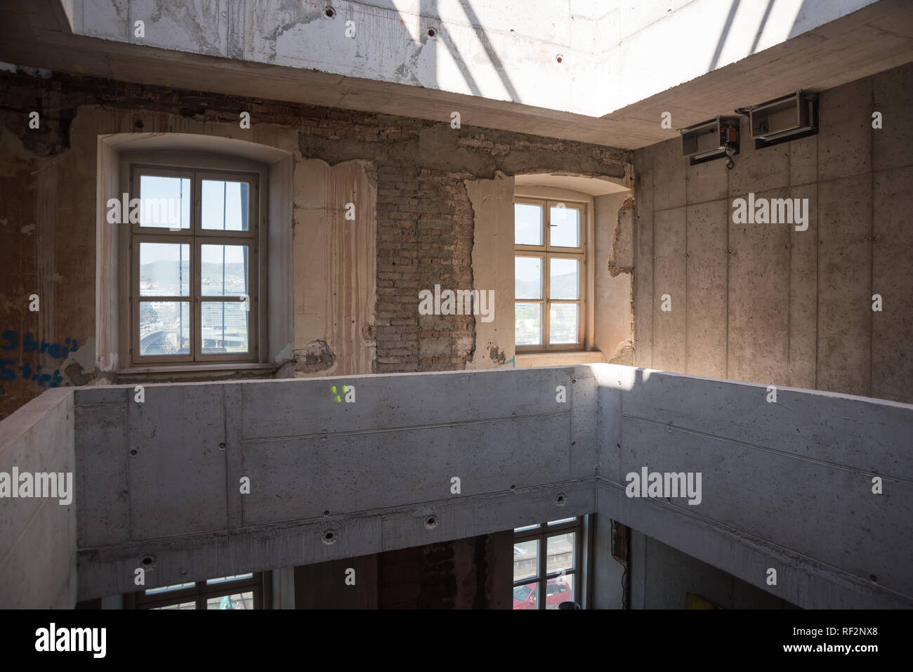 Linz, Kunstuniversität, Umbau und Revitalisierung des östlichen Brückenkopfgebäudes für die Kunstakademie Stock Photo