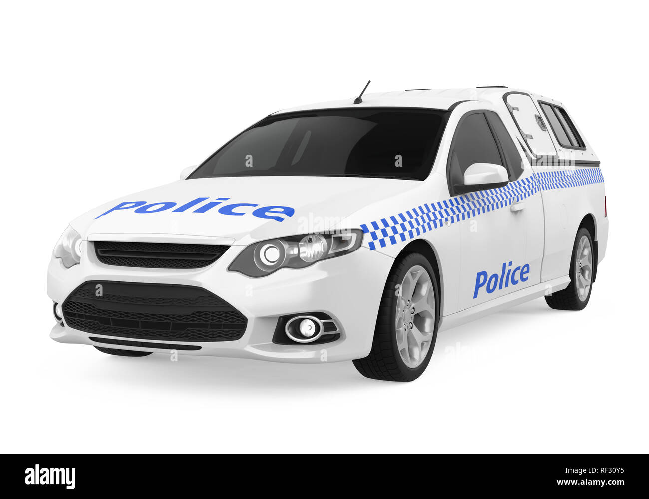 Police Car Isolated Stock Photo - Alamy