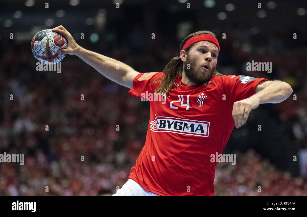 Herning, Denmark. 23rd Jan, 2019. Mikkel Hansen (24), Denmark during