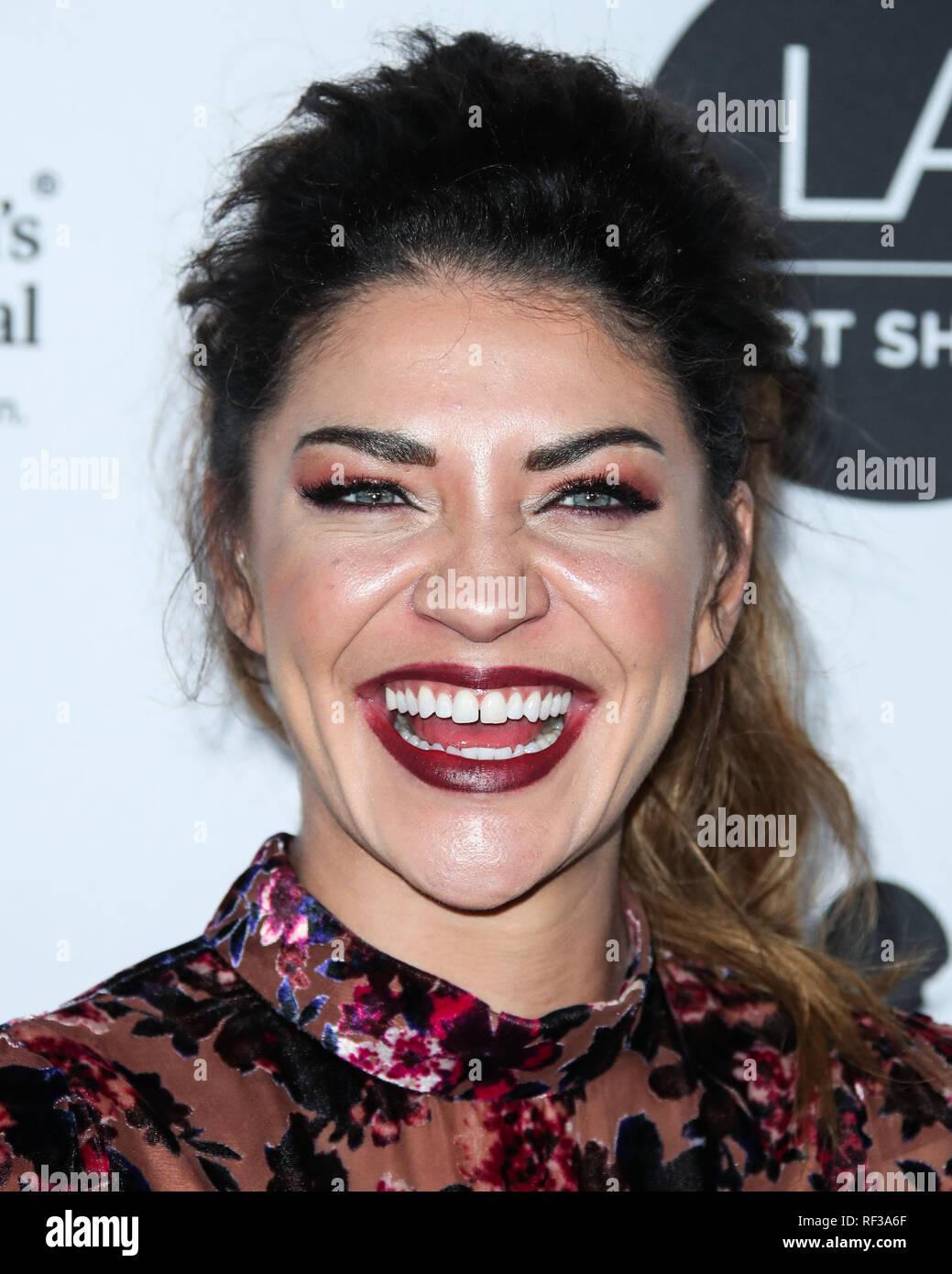 Los Angeles, California, USA. 23rd January, 2019. Actress Jessica Szohr arrives at the Los Angeles Art Show 2019 Opening Night Gala held at the Los Angeles Convention Center on January 23, 2019 in Los Angeles, California, United States. (Photo by Xavier Collin/Image Press Agency) Credit: Image Press Agency/Alamy Live News Stock Photo